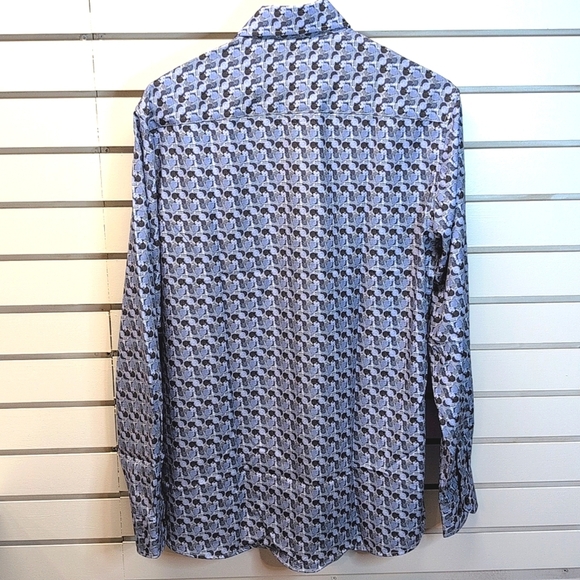 Tom Baine Comfort 4-Way Stretch Winkle Free Performance Dress Shirt NWT Size M - Picture 7 of 8